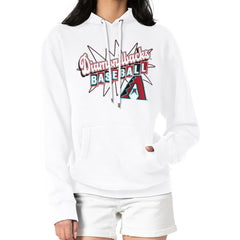 White Arizona Diamondbacks Starter Women's Drive-In Pullover Hoodie