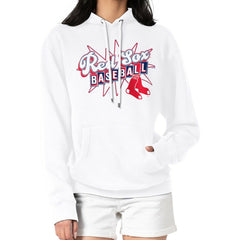 White Boston Red Sox Starter Women's Drive-In Pullover Hoodie