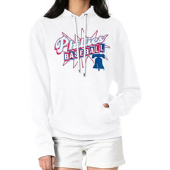 White Philadelphia Phillies Starter Women's Drive-In Pullover Hoodie