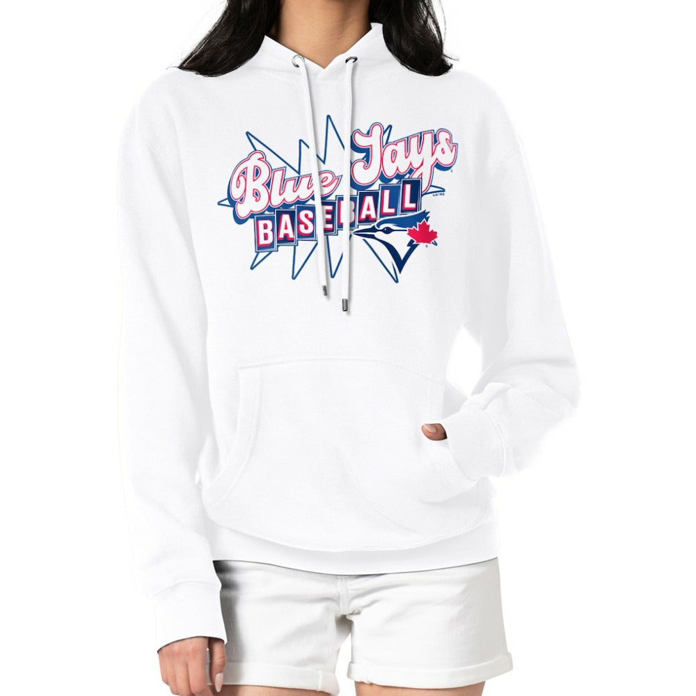 White Toronto Blue Jays Starter Women's Drive-In Pullover Hoodie