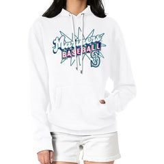 White Seattle Mariners Starter Women's Drive-In Pullover Hoodie