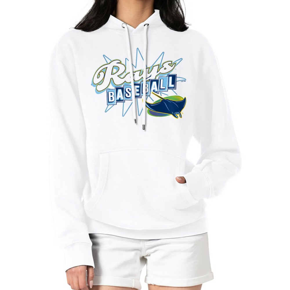 White Tampa Bay Rays Starter Women's Drive-In Pullover Hoodie