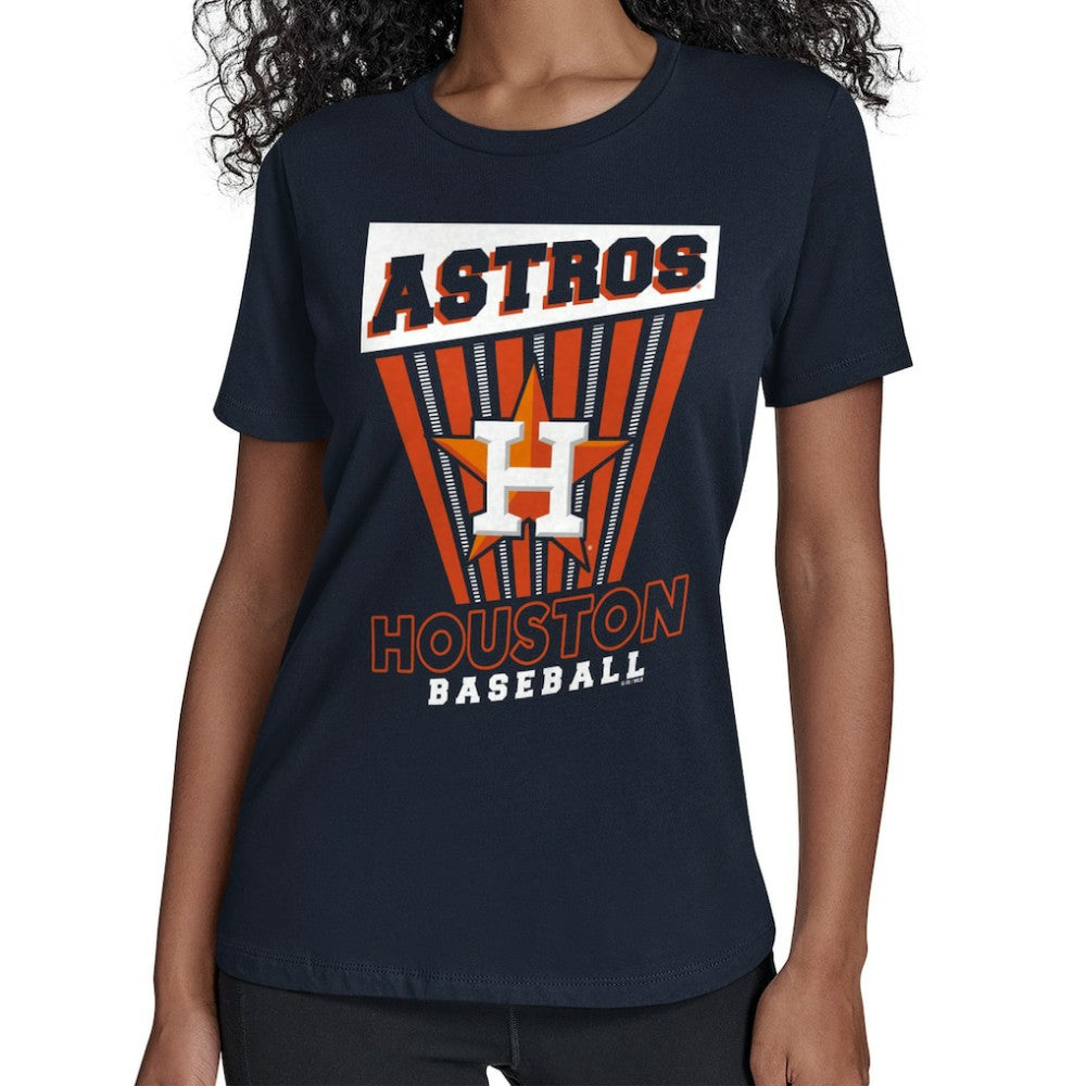Navy Houston Astros Starter Women's Poster Print T-Shirt