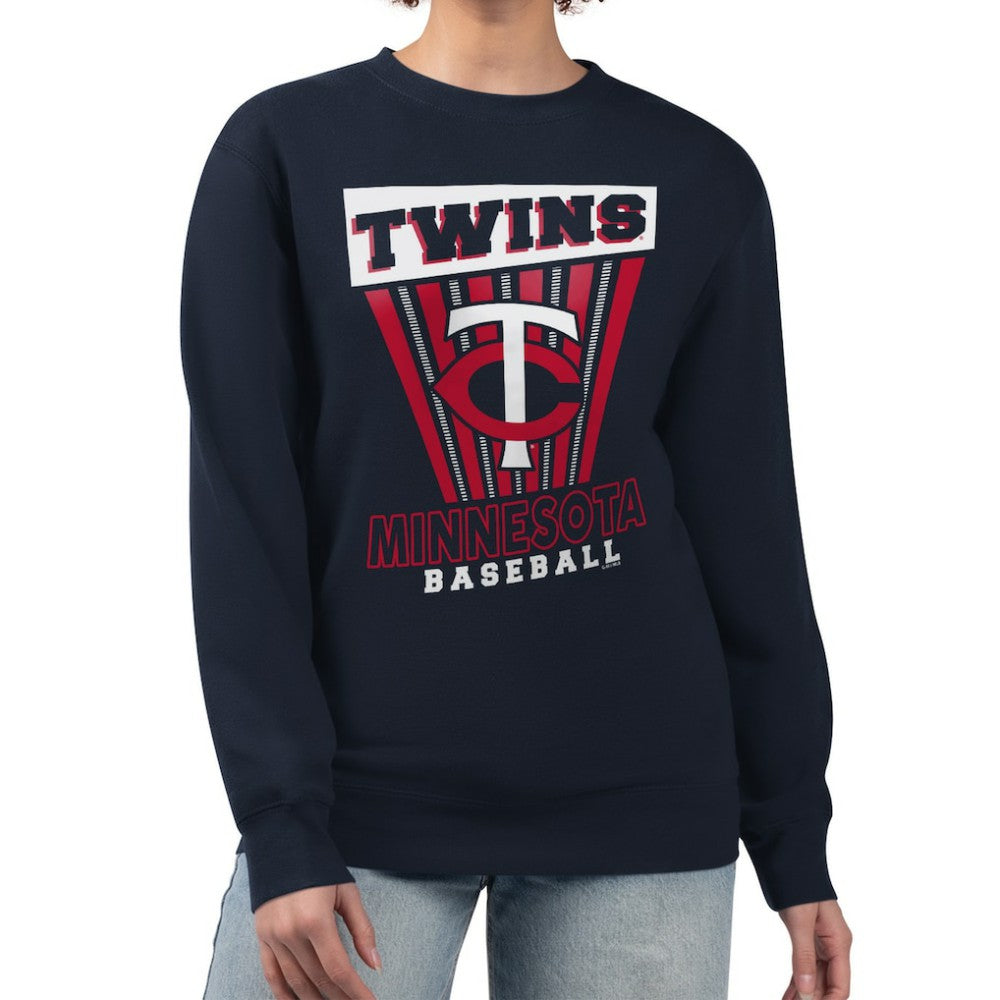 Navy Minnesota Twins Starter Women's Poster Print Pullover Sweatshirt