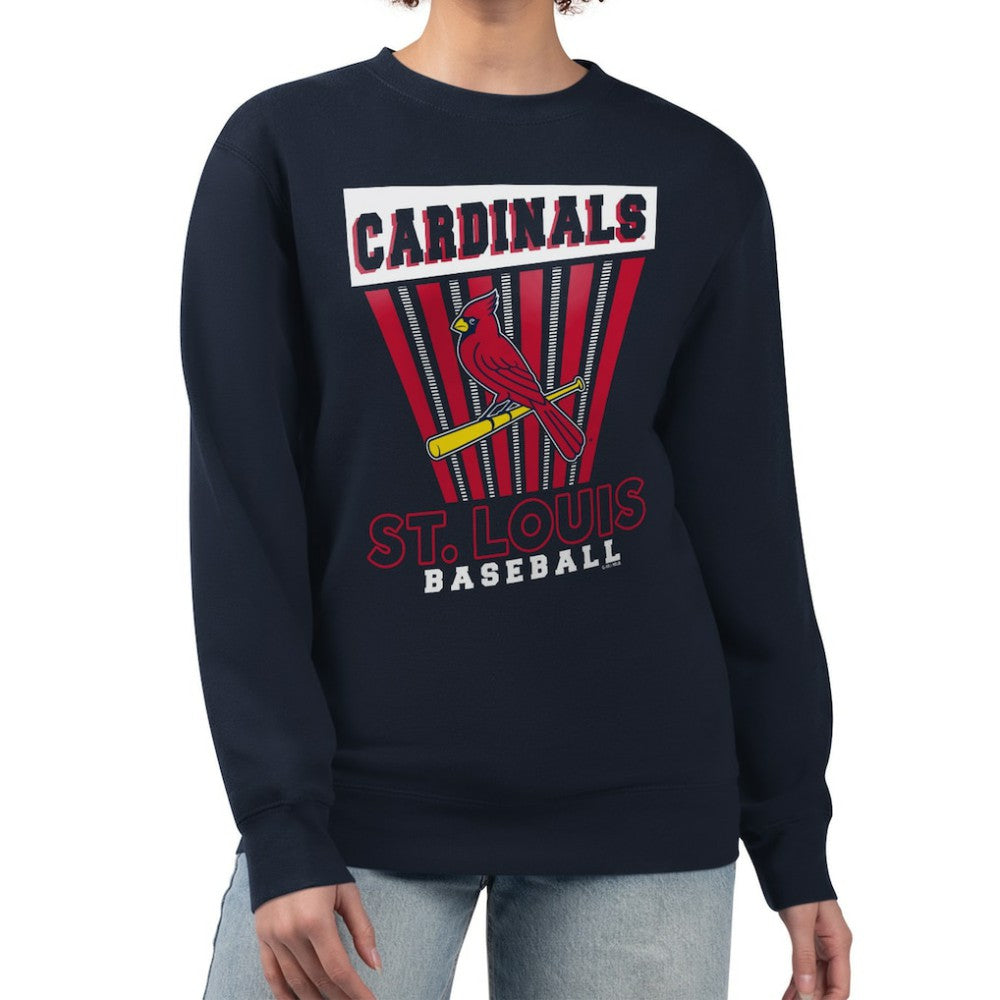 Navy St. Louis Cardinals Starter Women's Poster Print Pullover Sweatshirt