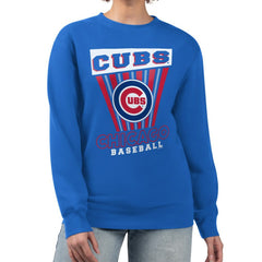 Royal Chicago Cubs Starter Women's Poster Print Pullover Sweatshirt