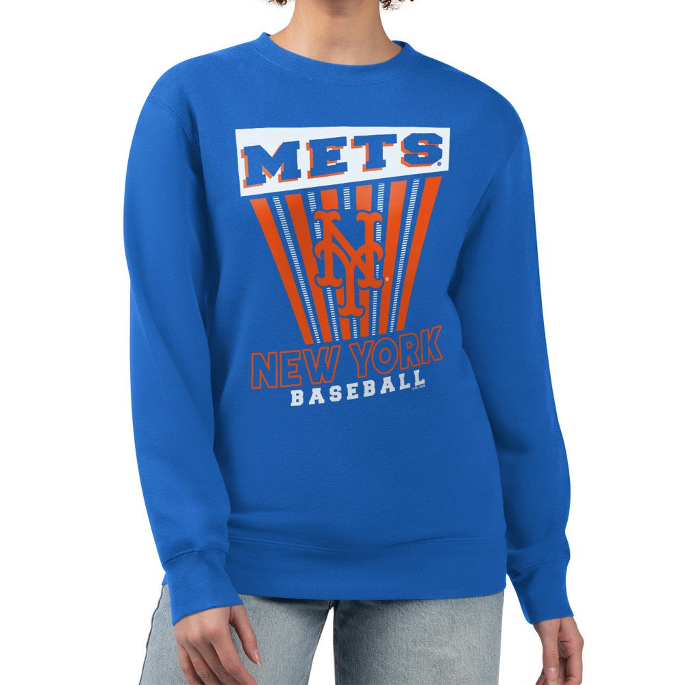 Royal New York Mets Starter Women's Poster Print Pullover Sweatshirt