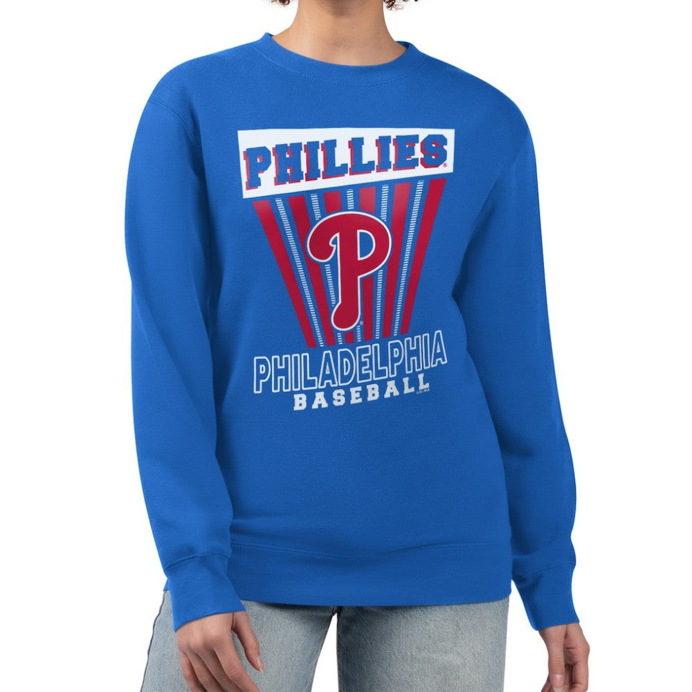 Royal Philadelphia Phillies Starter Women's Poster Print Pullover Sweatshirt