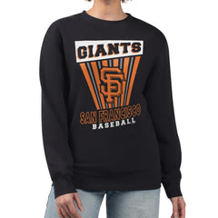 Black San Francisco Giants Starter Women's Poster Print Pullover Sweatshirt
