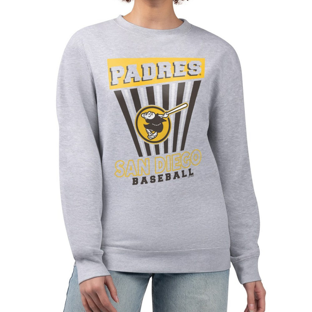 Gray San Diego Padres Starter Women's Poster Print Pullover Sweatshirt