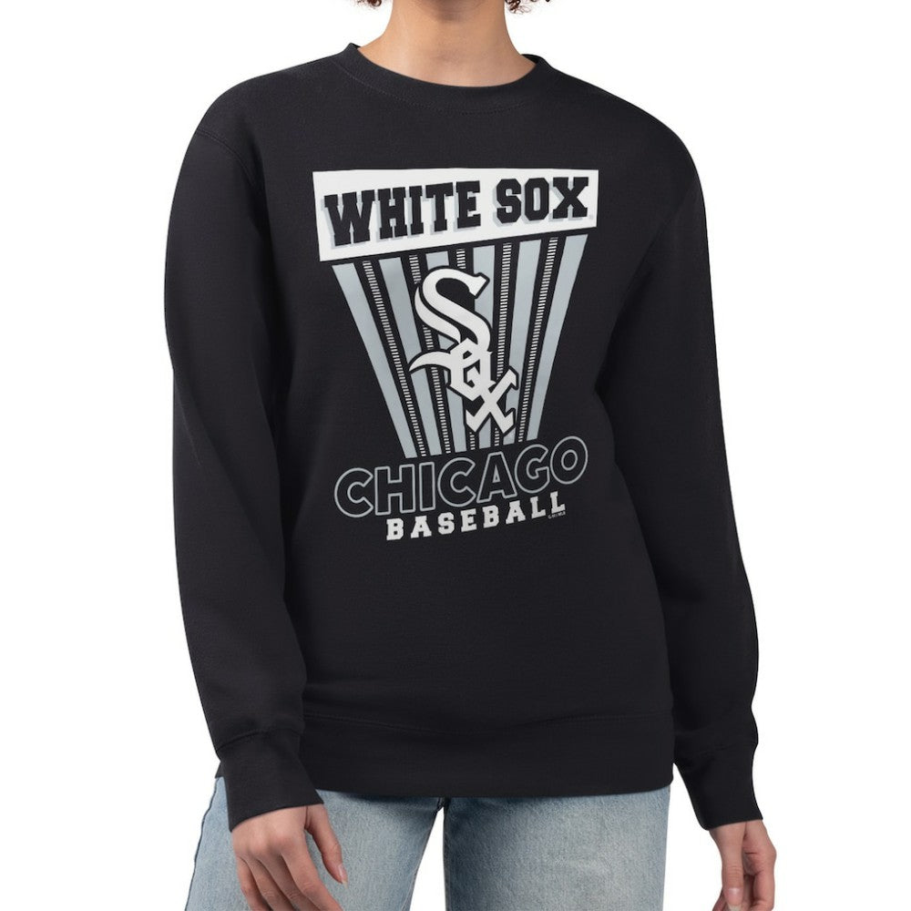 Black Chicago White Sox Starter Women's Poster Print Pullover Sweatshirt