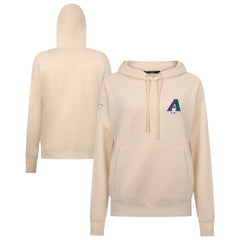 Khaki Arizona Diamondbacks Levelwear Women's Cooperstown Collection Adorn Core Logo Pullover Hoodie