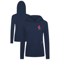 Navy Boston Red Sox Levelwear Women's Cooperstown Collection Relay Core Logo Pullover Hoodie