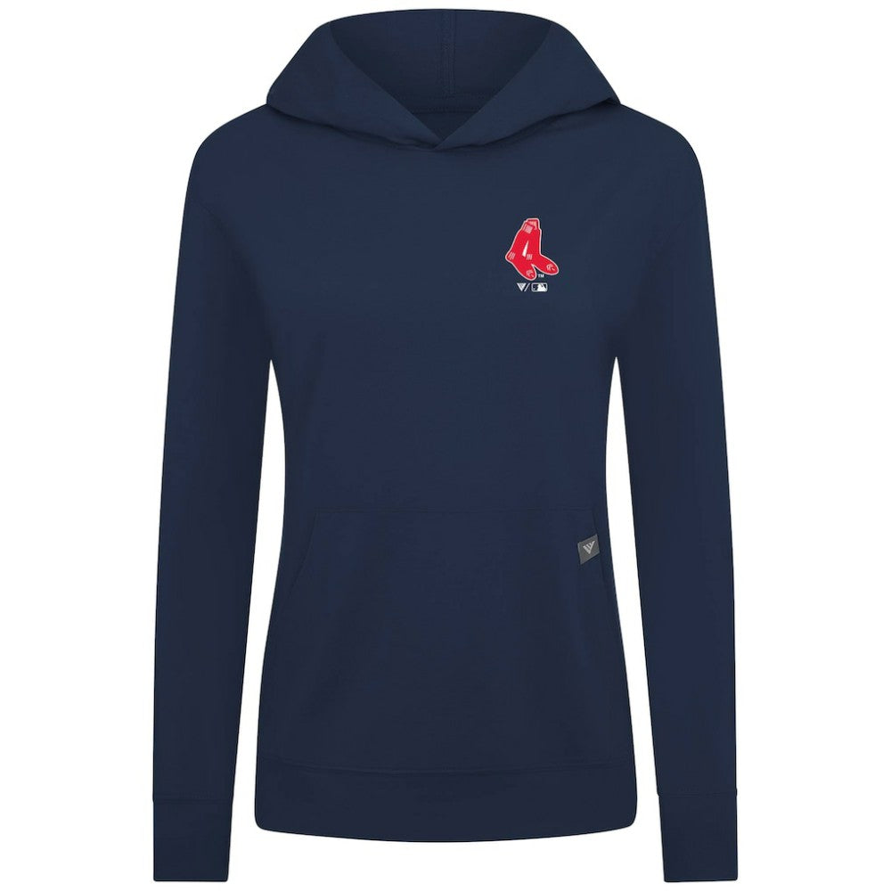 Navy Boston Red Sox Levelwear Women's Cooperstown Collection Relay Core Logo Pullover Hoodie