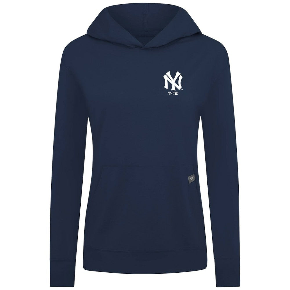 Navy New York Yankees Levelwear Women's Cooperstown Collection Relay Core Logo Pullover Hoodie