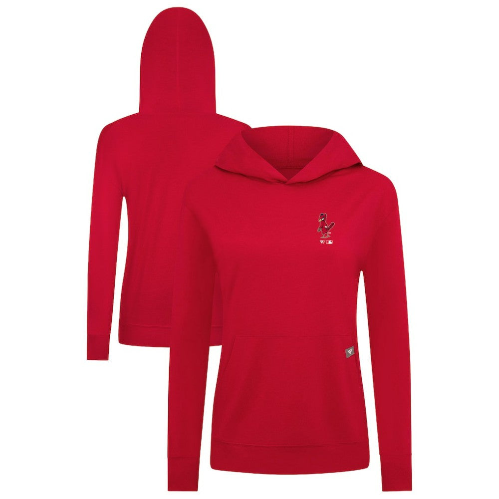 Red St. Louis Cardinals Levelwear Women's Cooperstown Collection Relay Core Logo Pullover Hoodie