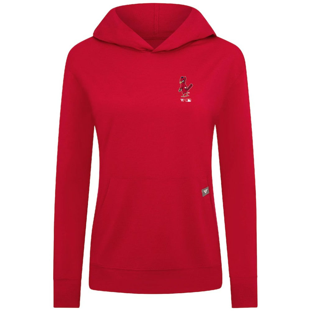 Red St. Louis Cardinals Levelwear Women's Cooperstown Collection Relay Core Logo Pullover Hoodie