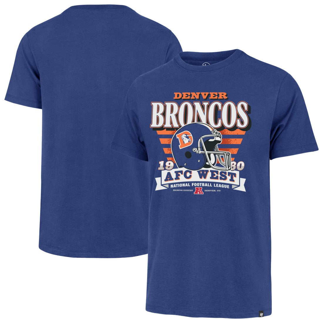 '47 Stripe Splash Franklin Throwback T-Shirt - Denver Broncos T-shirts