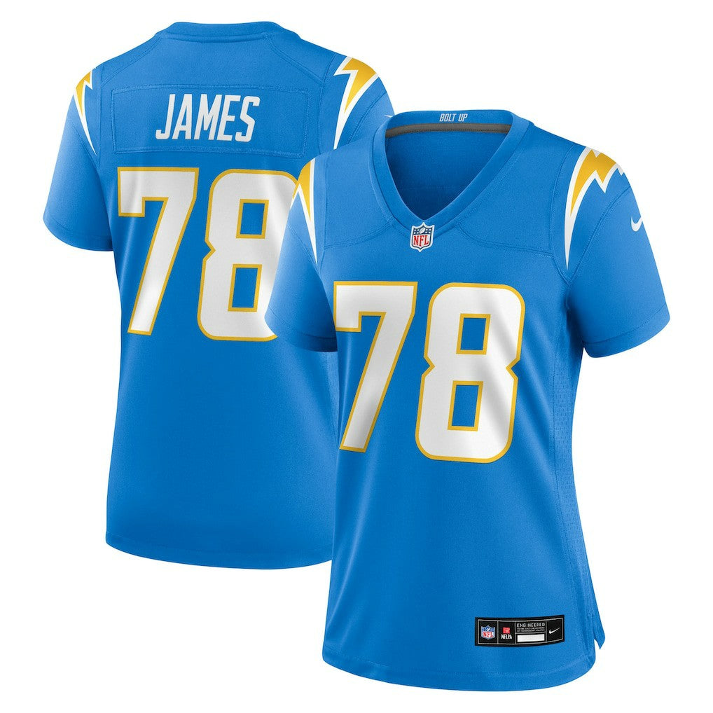 Andre James  Women's Team Game Jersey - Los Angeles Chargers Jerseys