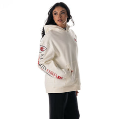 The Wild Collective Unisex Stacked Graphic Sleeve Fleece Hoodie - Kansas City Chiefs Hoodies