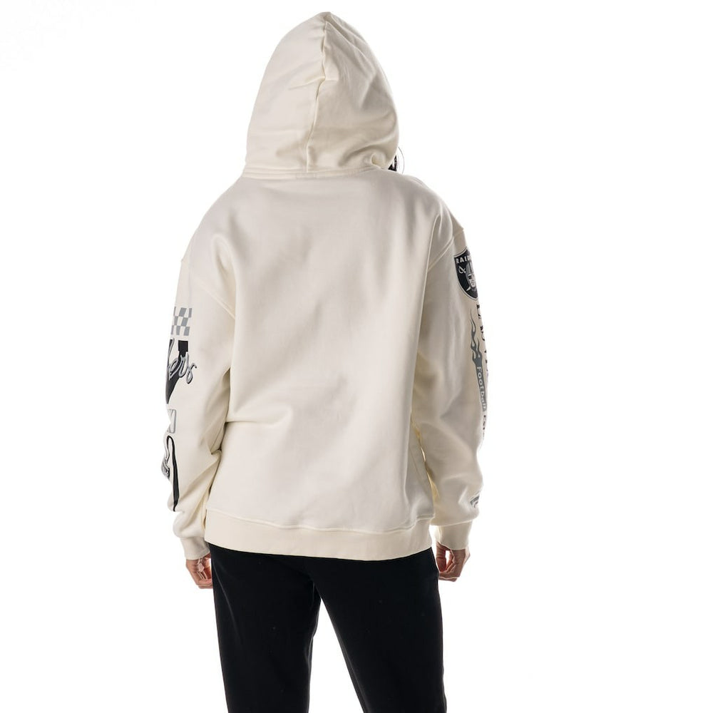 The Wild Collective Unisex Stacked Graphic Sleeve Fleece Hoodie - Las Vegas Raiders Hoodies