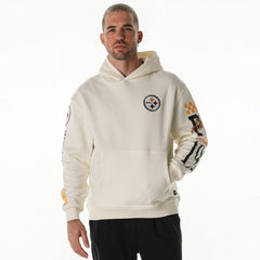 The Wild Collective Unisex Stacked Graphic Sleeve Fleece Hoodie - Pittsburgh Steelers Hoodies