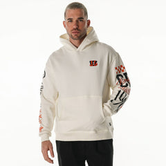 The Wild Collective Unisex Stacked Graphic Sleeve Fleece Hoodie - Cincinnati Bengals Hoodies