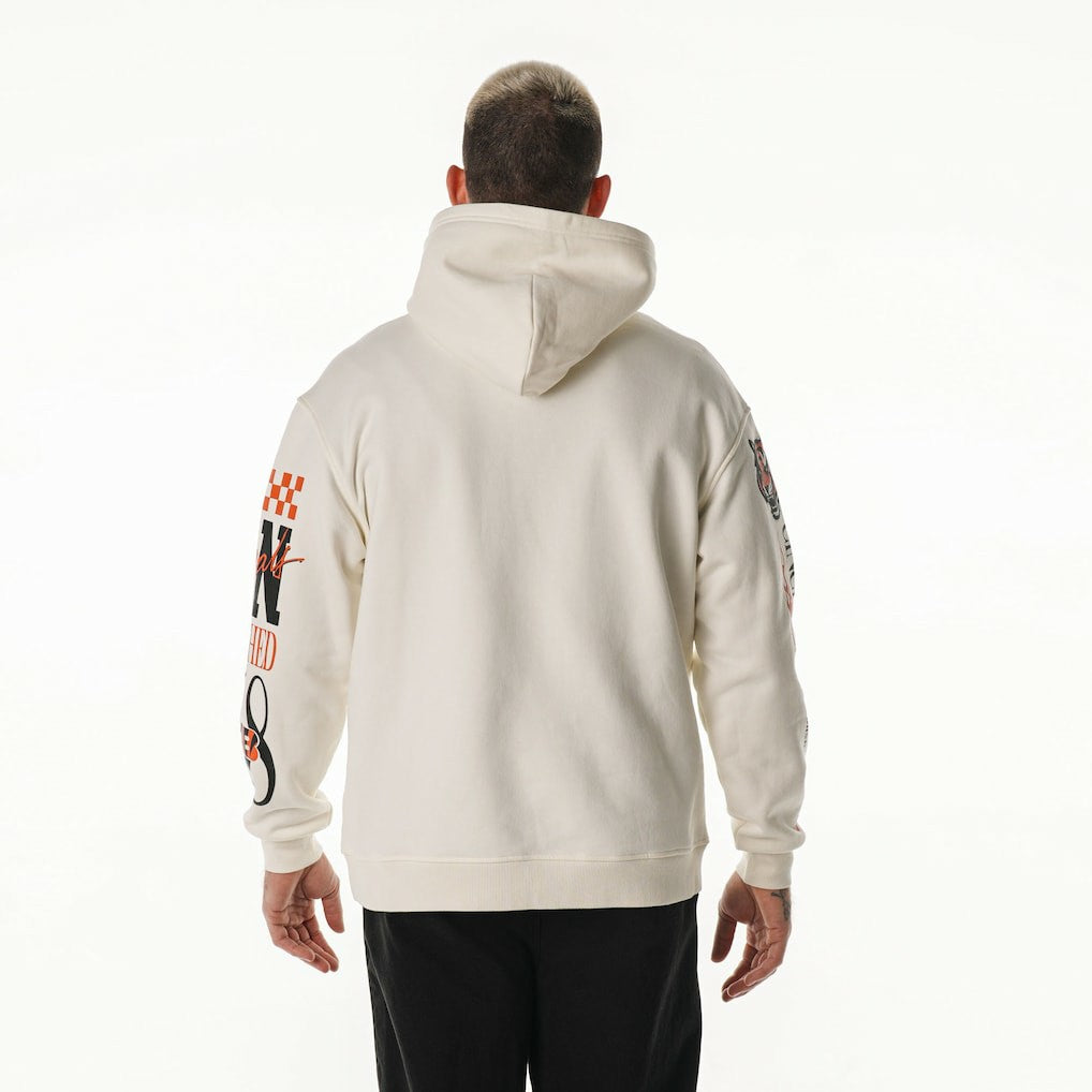 The Wild Collective Unisex Stacked Graphic Sleeve Fleece Hoodie - Cincinnati Bengals Hoodies
