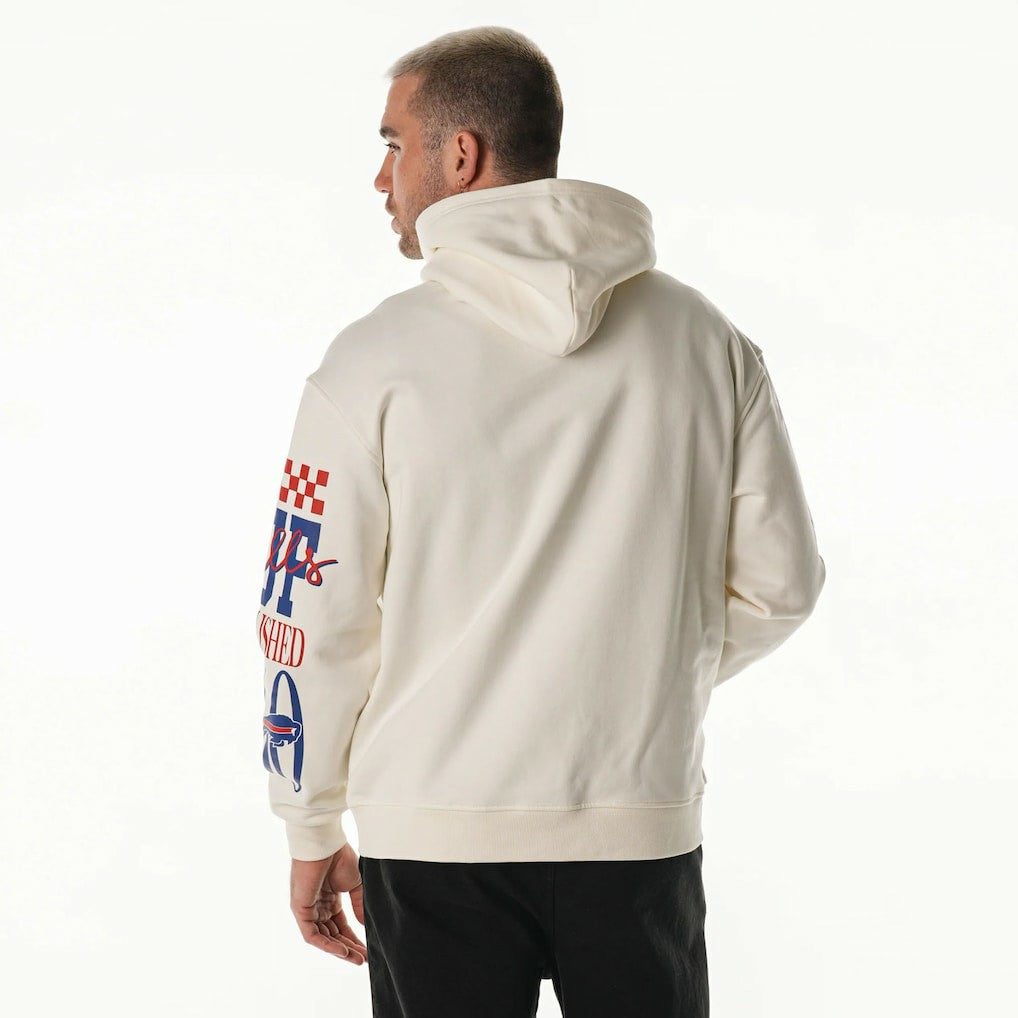 The Wild Collective Unisex Stacked Graphic Sleeve Fleece Hoodie - Buffalo Bills Hoodies