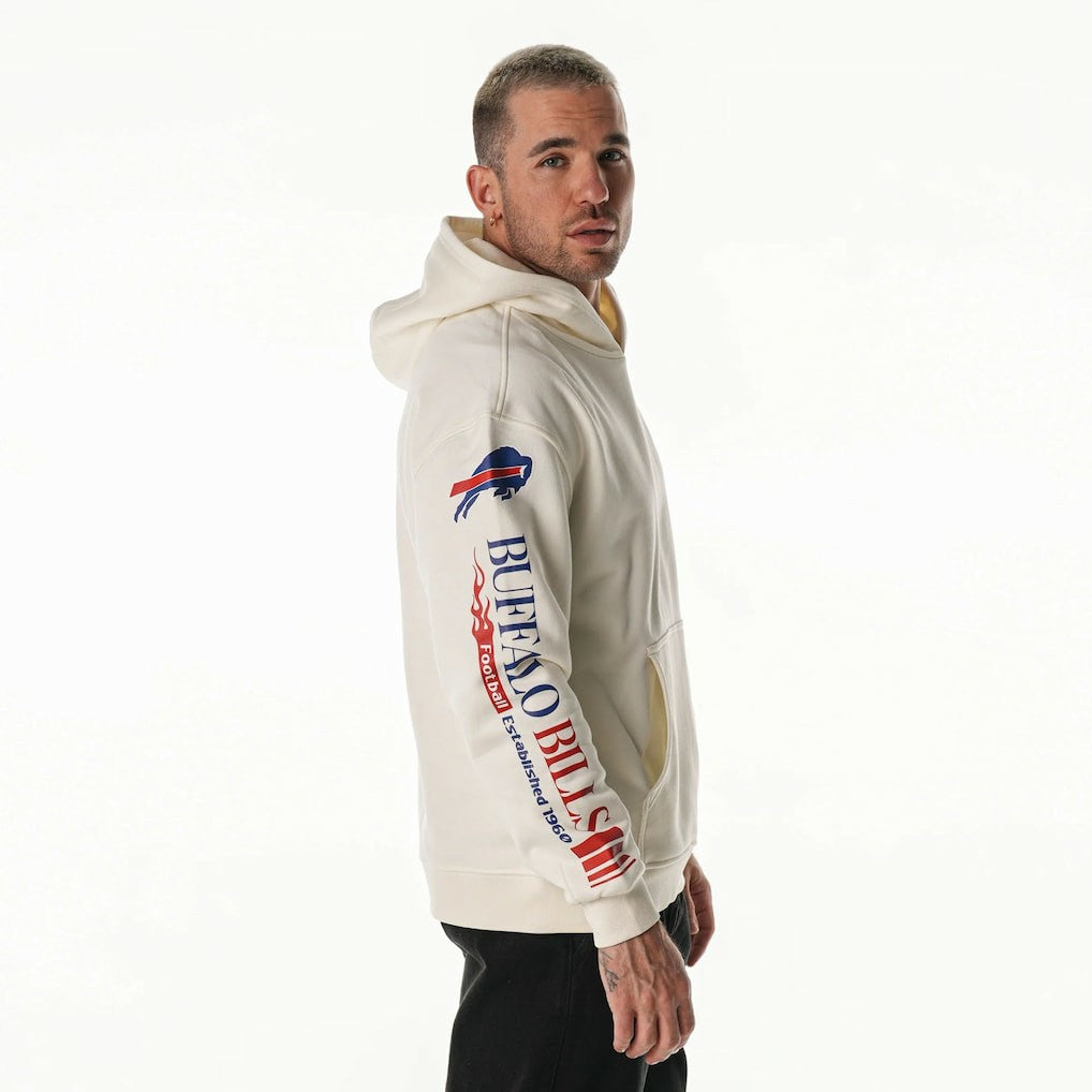 The Wild Collective Unisex Stacked Graphic Sleeve Fleece Hoodie - Buffalo Bills Hoodies