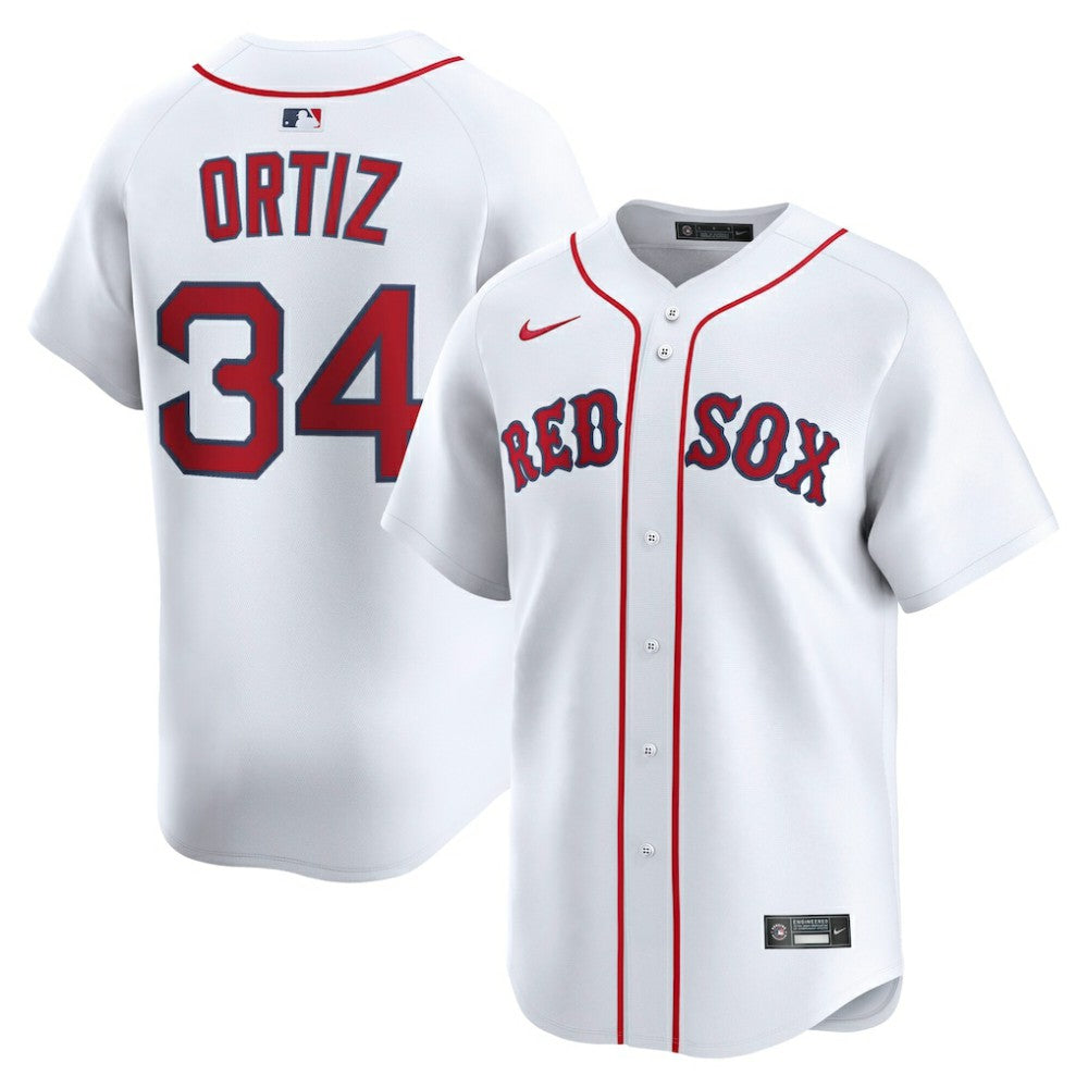 White David Ortiz Boston Red Sox Nike Home Limited Jersey
