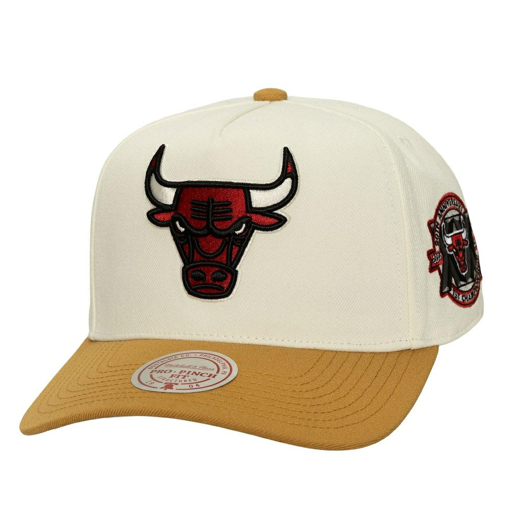 Mitchell & Ness Chicago Bulls Ochre Dusted Double Two-Toned Pro Crown Adjustable Hat
