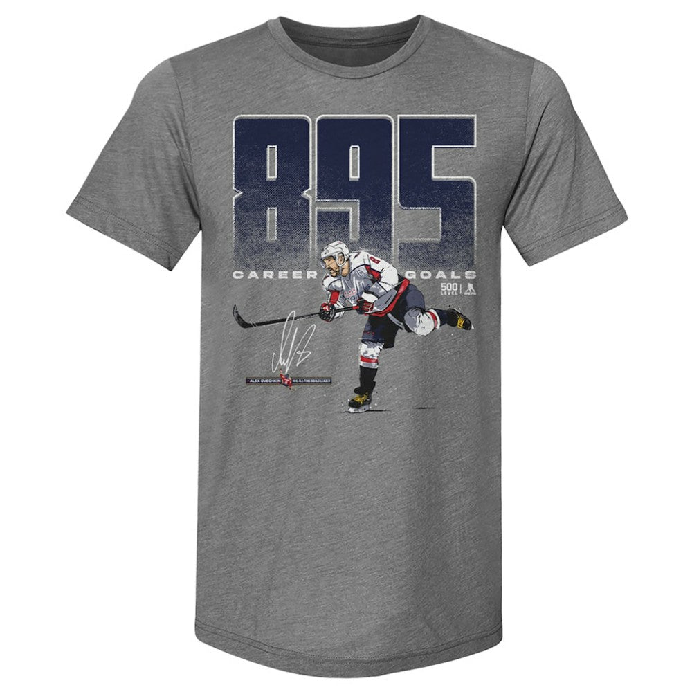 NHL Alexander Ovechkin Washington Capitals 500 Level NHL All-Time Leading Goal Scorer Tri-Blend Bold T-Shirt