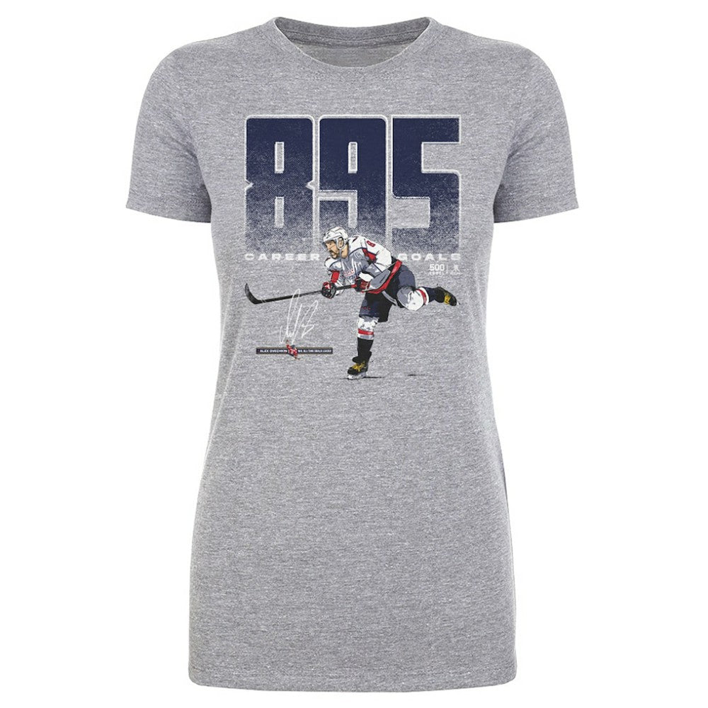 NHL Alexander Ovechkin Washington Capitals 500 Level Women's NHL All-Time Leading Goal Scorer Bold T-Shirt