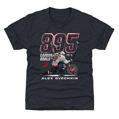 NHL Alexander Ovechkin Washington Capitals 500 Level Youth NHL All-Time Leading Goal Scorer Grunge T-Shirt