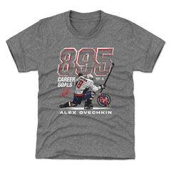 NHL Alexander Ovechkin Washington Capitals 500 Level Youth NHL All-Time Leading Goal Scorer Grunge T-Shirt