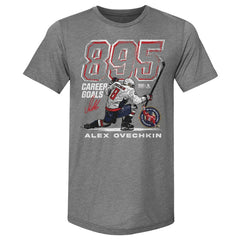 NHL Alexander Ovechkin Washington Capitals 500 Level NHL All-Time Leading Goal Scorer Tri-Blend Grunge T-Shirt