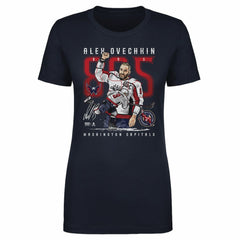 NHL Alexander Ovechkin Washington Capitals 500 Level Women's NHL All-Time Leading Goal Scorer The Shot T-Shirt
