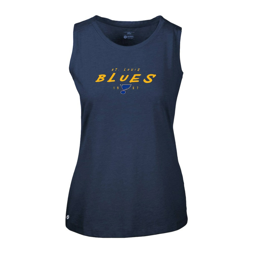 NHL St. Louis Blues Levelwear Women's Macy Scratched Tank Top