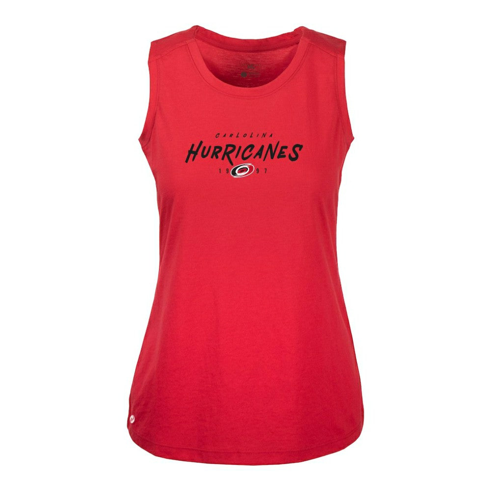 NHL Carolina Hurricanes Levelwear Women's Macy Scratched Tank Top