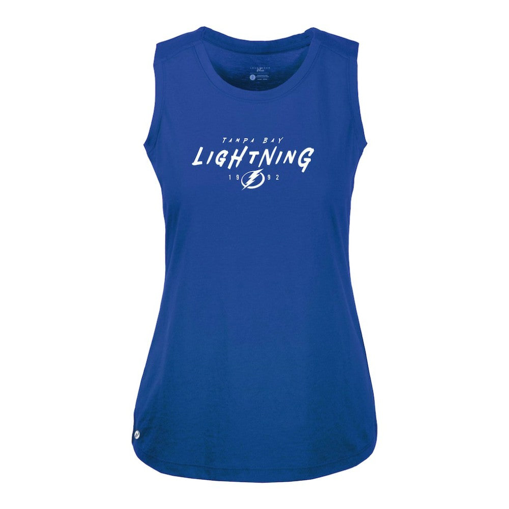 NHL Tampa Bay Lightning Levelwear Women's Macy Scratched Tank Top