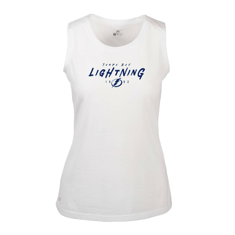 NHL Tampa Bay Lightning Levelwear Women's Macy Scratched Tank Top
