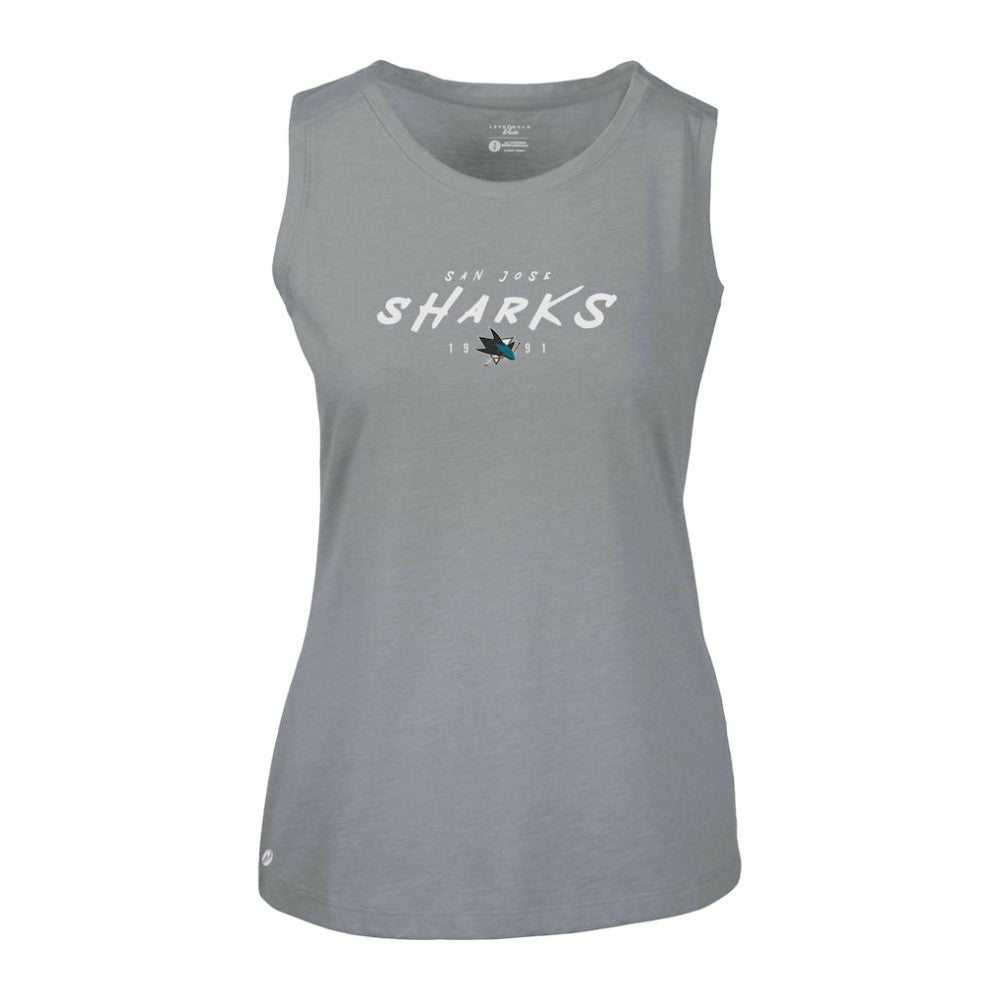 NHL San Jose Sharks Levelwear Women's Macy Scratched Tank Top