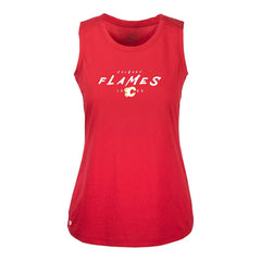 NHL Calgary Flames Levelwear Women's Macy Scratched Tank Top