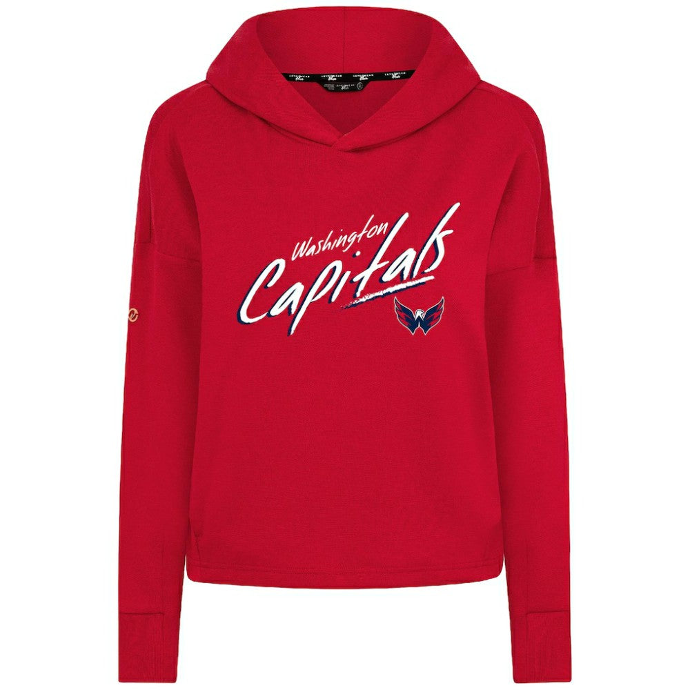 NHL Washington Capitals Levelwear Women's Sweet Sizzle Tri-Blend Cropped Pullover Hoodie