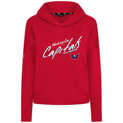 NHL Washington Capitals Levelwear Women's Sweet Sizzle Tri-Blend Cropped Pullover Hoodie