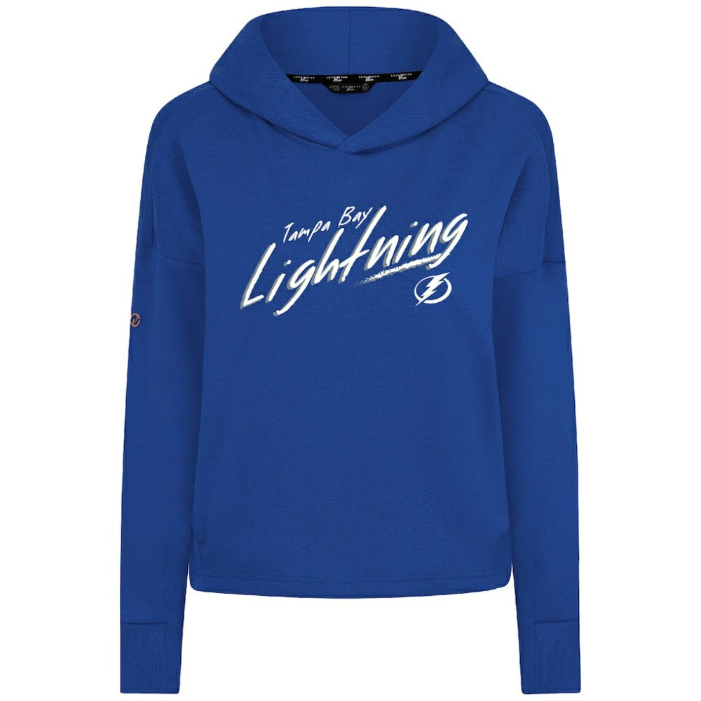 NHL Tampa Bay Lightning Levelwear Women's Sweet Sizzle Tri-Blend Cropped Pullover Hoodie