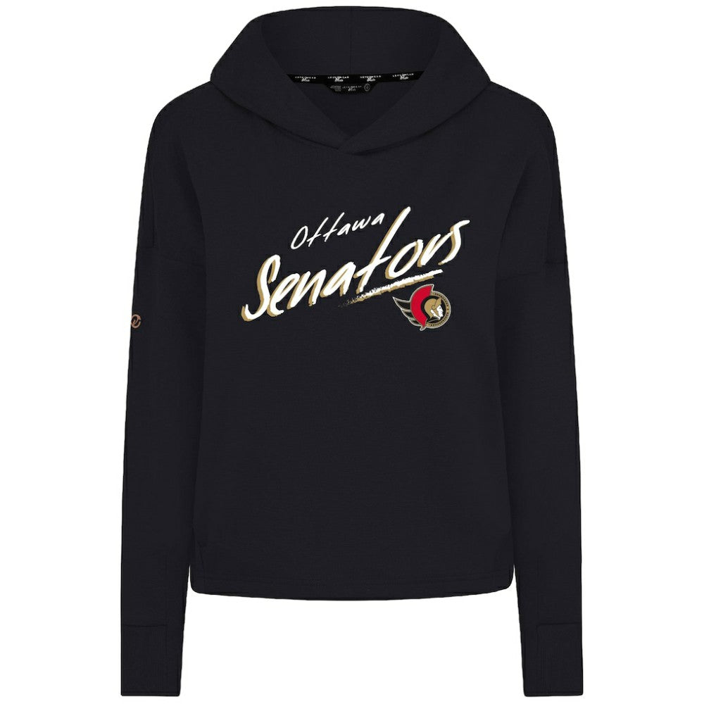 NHL Ottawa Senators Levelwear Women's Sweet Sizzle Tri-Blend Cropped Pullover Hoodie