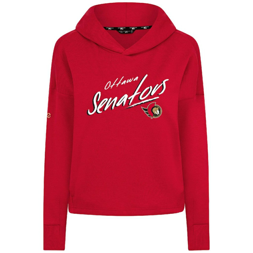 NHL Ottawa Senators Levelwear Women's Sweet Sizzle Tri-Blend Cropped Pullover Hoodie