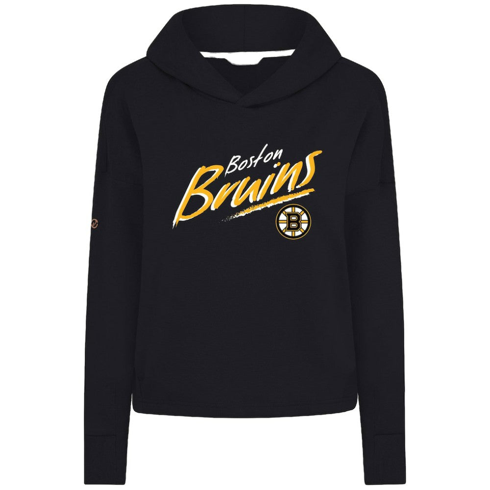 NHL Boston Bruins Levelwear Women's Sweet Sizzle Tri-Blend Cropped Pullover Hoodie